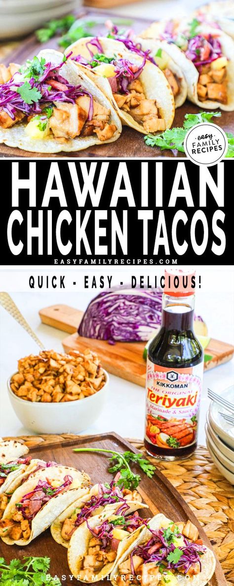 Hawaiian Chicken Tacos, Pineapple Slaw, Spicy Coleslaw, Pineapple Coleslaw, Tacos With Pineapple, Tacos Easy, Spicy Pineapple, Chicken Tacos Easy, Best Tacos