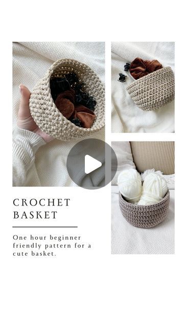 B I A N C A | Design, Create & Wear on Instagram: "Mini Crochet Basket Tutorial 🧺🧶 If you are looking for a beginner friendly pattern to realise in just one hour this is the post for you 🙂 Look for the previous tutorial “how to realise a magic ring” to get to this point of the project ⤴️✍🏼 Have fun and stay tuned for more crochet inspo and free tutorials 🤎🧶 #crochet #crochetbasket #crochetpattern #crocheting #freepattern #tutorial #crochettutorial #crochetersofinstagram #uncinetto #häkeln #handmade #fattoamano #instacrochet" Crochet Basket Tutorial, Crocheted Baskets, Basket Tutorial, Crochet Baskets, Mini Crochet, Crochet Inspo, Magic Ring, Crochet Basket, Crochet For Beginners