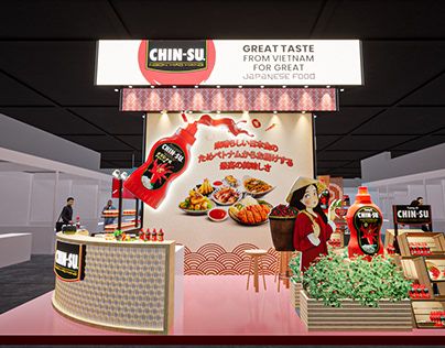 Food Exhibition Booth Design, Japanese Booth, Food Booth Design, Stall Branding, Booth Design Food, Food Expo, Creative Booths, Exhibit Ideas, Korean Kitchen