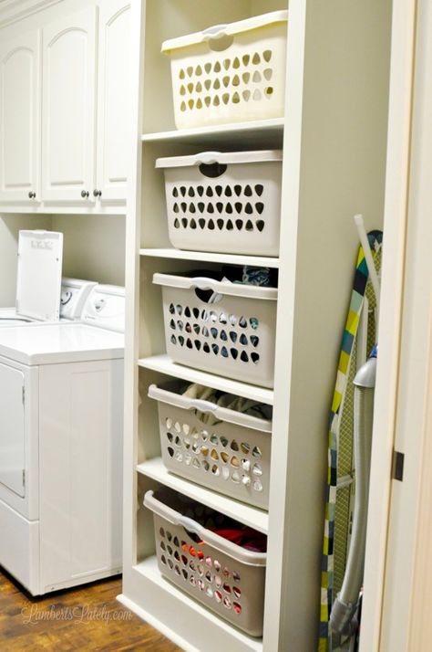 Ready to establish a life changing, effective family laundry system in your home? Get tips and tricks for streamlining the process, with ideas for either a small or big family! Family Laundry System, Organized Laundry Room, Organized Laundry, Laundry System, Room Storage Diy, Basement Laundry, Dream Laundry Room, Mudroom Laundry Room, Laundry Room Layouts