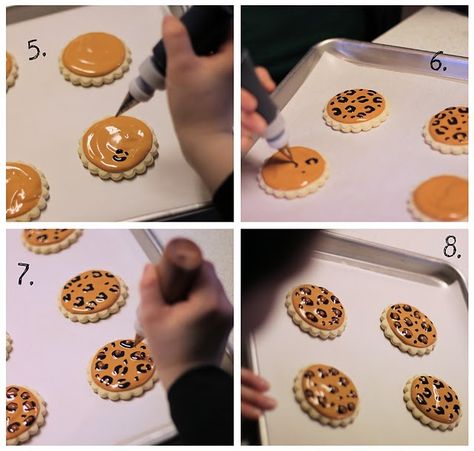 How to make leopard print on cookies