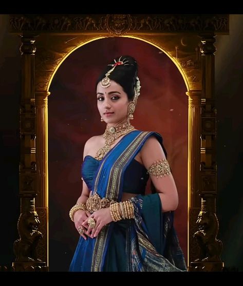 Mine, don't repost Ponniyan Selvan, Saree Colours, Ponniyin Selvan, Makeup Looks Everyday, Indian Royalty, Indian Dress Up, Black Woman Artwork, Indian Outfits Lehenga, Indian Princess