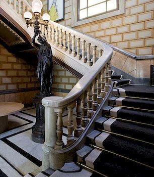 Staircase in the Cotton House Hotel, Autograph Collection, Barcelona, Spain Cotton House Hotel Barcelona, Barcelona Hotel, Marble Staircase, Cotton House, Barcelona Hotels, Rooftop Pool, Entrance Hall, Barcelona Spain, Bathroom Shower