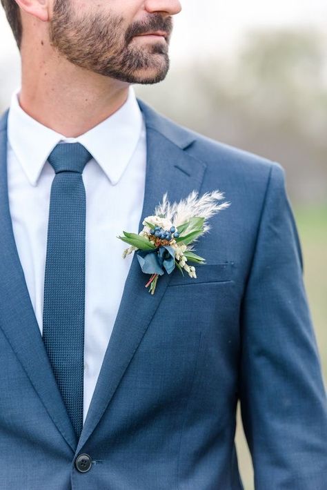 Blue Suit Blue Tie Wedding, Rivendell Wedding, Blue Grey Suit, Blue Suit Groom, Slate Blue Suit, Groomsmen Ring, Blue Groom Suit, Groom Blue Suit, Blue Groom