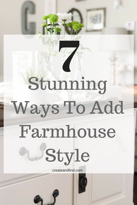 Seven stunning ways to add farmhouse style to your home! Farmhouse Living Room Furniture, Rustic Farmhouse Living Room, Diy Farmhouse Decor, Country House Decor, Easy Home Decor, Retro Home Decor, Décor Diy, Farmhouse Living, Retro Home