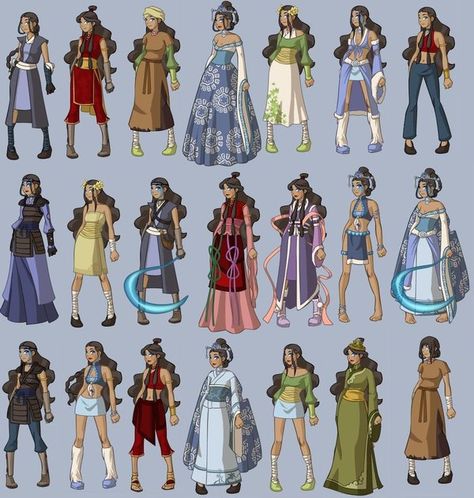 Katara's Wardrobe by ~Black-lady101 on deviantART Avatar Katara, Katara Cosplay, Cartoon Movie Characters, Dress Up Games, Avatar Cartoon, Avatar Fan Art, Avatar The Last Airbender Art, Air Bender, Team Avatar