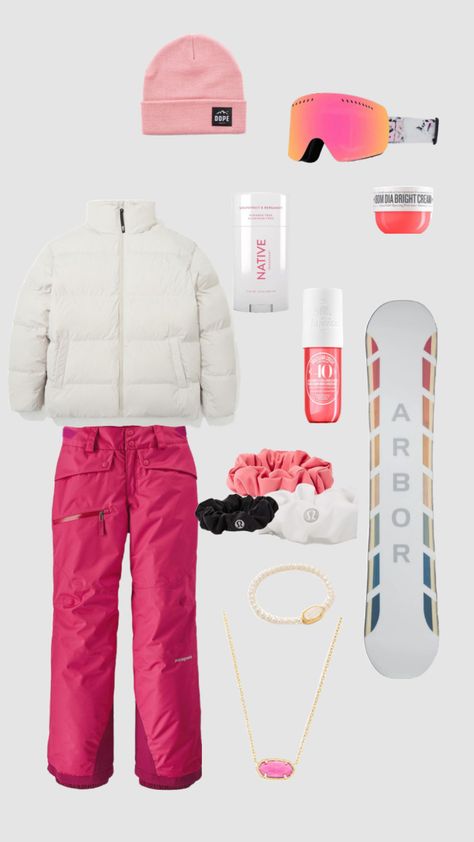 Preppy Snowboarding Outfit, Preppy Skiing Outfit, Preppy Ski Outfits, Preppy Snowboarding, Snowboard Fits, Ski Ideas, Snowboard Aesthetic, Ski Fits, Ski Fit