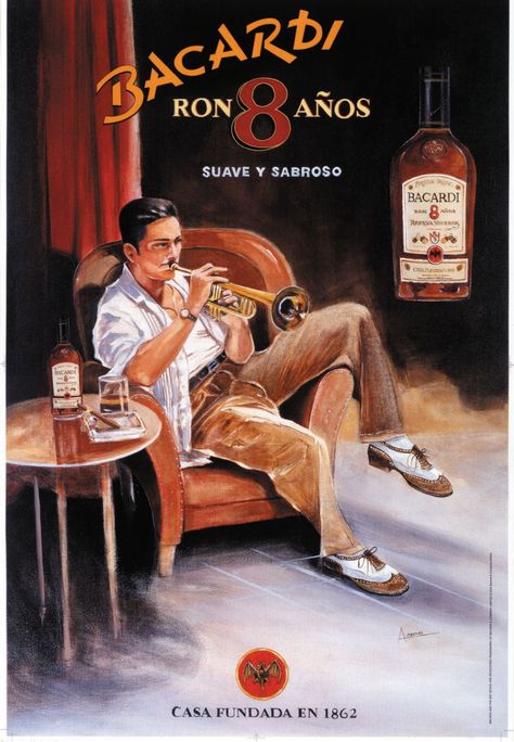 The Rum Diaries (in pictures): Bacardi posters from 1920s to 1999 tell 150-year-old story of the man behind the rum Our Man In Havana, Havana Nights Party, Vintage Cuba, Bacardi Rum, Cuban Art, Havana Nights, Vintage Advertising Posters, Guys And Dolls, Man Down