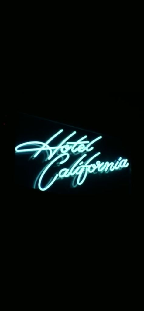 Hotel California Tattoo, Hotel California Poster, California Wallpaper, California Tattoo, California Poster, Hotel California, Tattoo Ideas, Neon Signs, California