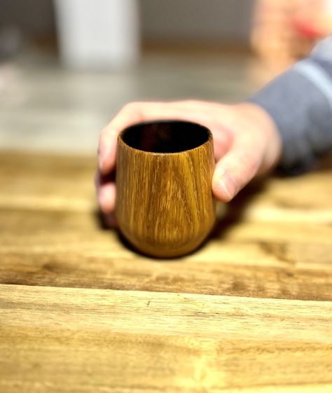 Charred White Oak Whiskey Tumbler Wood Whiskey Tumbler Wood Whiskey Glass Wood Whiskey Cup Whiskey Enhancing Personalized - Etsy Whiskey Cups, Beeswax Polish, Whiskey Tumbler, Whiskey Drinks, Small Letters, Cups And Mugs, White Oak, Natural Materials, Whiskey