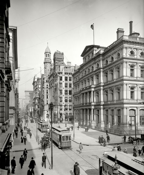 Shorpy Historical Photo Archive :: Philadelphia: 1906 chestnut St. Shorpy Historical Photos, Philadelphia Street, Historic Philadelphia, Vintage Foto, Philadelphia Pennsylvania, Nova York, American Cities, Philadelphia Pa, Street Scenes