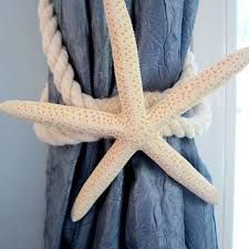 Beach Decor Starfish Curtain Nordic Curtain, Drapery Holdbacks, Outdoor Window, White Room Decor, Curtain Tiebacks, Garden Windows, Curtain Ties, Curtain Tie Backs, White Room