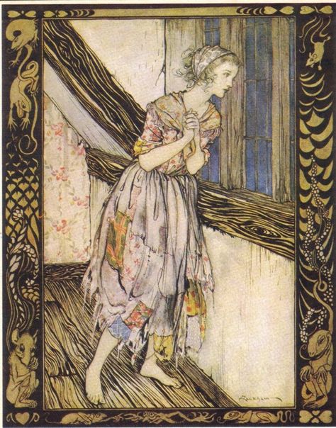 9 Things About The Original Brothers Grimm Cinderella Story That Are Nothing Like The Disney Version Cinderella Art, Disney Version, Arthur Rackham, Cinderella Story, Fairytale Fantasies, Brothers Grimm, Grimm Fairy Tales, Fairytale Illustration, Fairy Book