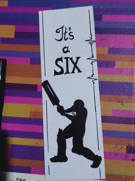 I made this for one my friend who love to play cricket 🏏😍 Gifts For Cricket Lovers, Cricket Bookmarks, Cricket Sketch, Cricket Books, Butterfly Sketch, Bookmarks For Books, Coloring Bookmarks, Cute Bookmarks, Football Boys