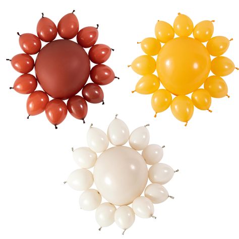 PRICES MAY VARY. 🎈VERSATILE SUN-THEMED DECOR - Elevate any occasion, from baby showers to birthday parties, with this stunning sun-themed balloon decoration. It adds a warm and cheerful ambiance to your celebration, making it perfect for various events. 🎈CUSTOMIZABLE ASSEMBLY - This set offers you the flexibility to assemble the small balloons in any way you like, creating a unique and personalized sun design. You can use all 12 balloons or adjust it with as few as 10, ensuring a perfect fit f Here Comes The Sun Party Theme, 1 In The Sun Birthday, Our Ray Of Sunshine Baby Shower Theme, Little Sunshine Baby Shower Ideas, First Trip Around The Sun Birthday Party Decorations, Sunshine Balloons, Sun Balloon Arch, One In The Sun First Birthday, Sun Themed Baby Shower Ideas