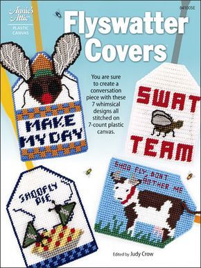 Plastic Canvas - e-Books - For the Home Patterns - Flyswatter Covers Fly Swatters, Plastic Canvas Books, Yarn Painting, Fly Swatter, Swat Team, Plastic Canvas Stitches, Eyeglasses Case, Plastic Canvas Patterns Free, Canvas Ideas