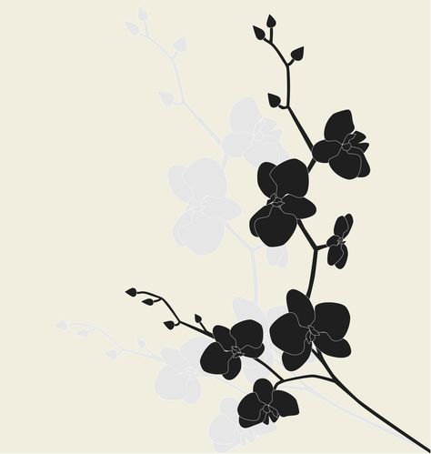 branch stencil Orchid Drawing, Orchids Painting, Orchid Photography, Orchid Tattoo, Orchid Centerpieces, Branch Vector, Types Of Orchids, Orchid Wedding, Orchid Pot