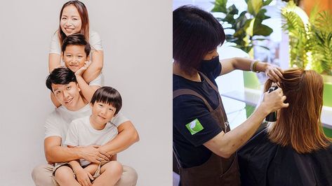 When Pamela Tan suffered severe post-partum hair loss, Riff Lim took it upon himself to concoct a formulation that helped her regain her locks while being a hands-on dad. Bow Image, Postpartum Hair, Flower Braids, Half Ponytail, Pin Up Hair, Herbal Hair, The Beauty Department, Half Updo, Post Partum