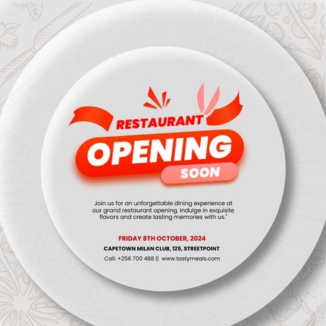 restaurant opening soon flyer template Restaurant Opening, Opening Soon, Dining Experiences, Flyer Template, Curly Hair, Restaurant, India, Hair Styles, Hair