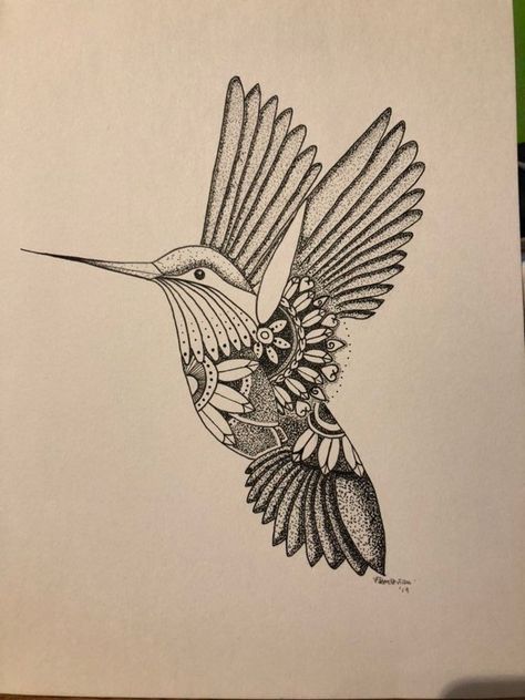 Tattoos Hummingbird, Hummingbird Tattoo Black, Hummingbird Illustration, Hummingbird Drawing, Mayan Tattoos, Muster Tattoos, Aztec Tattoo, Hummingbird Art, Hummingbird Tattoo