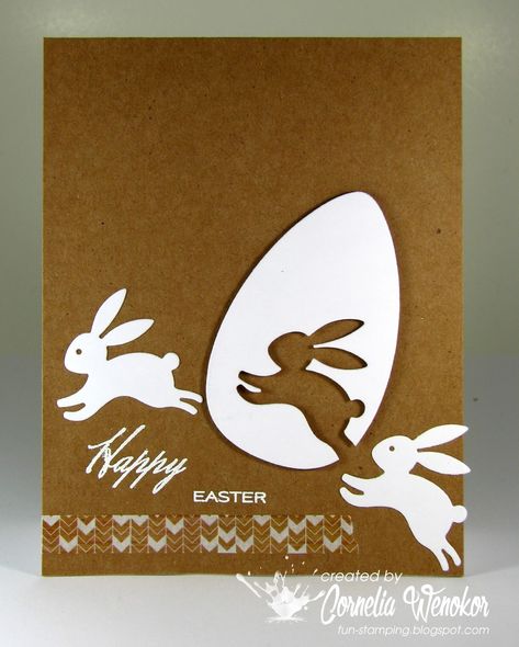 Diy Easter Cards, Easter Cards Handmade, Silhouette Cards, Spring Cards, Easter Time, Easter Card, Kirigami, Easter Diy, Easter Cards