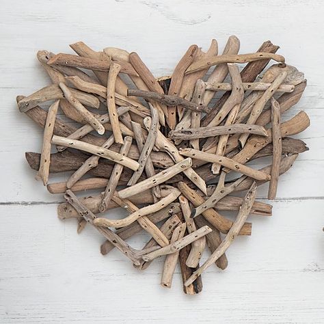 PRICES MAY VARY. 60-day Hassle Free Returns A Bella Coastal Decor Exclusive - Impressive heart wall art crafted from natural driftwood. 9 1/2"W x 1 1/4"D x 8"H. Coastal Farmhouse Wall Decor, Driftwood Heart, Rock Crafts Diy, Driftwood Art Sculpture, Cross Wall Art, Driftwood Furniture, Seashell Wall Art, Black Forest Decor, Driftwood Art Diy