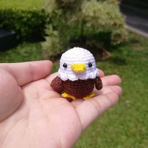 Crochet Amigurumi | PDF | Crochet | Amigurumi Eagle Amigurumi, Baby Bald Eagle, Crochet Bird Patterns, Crochet Birds, Crochet Amigurumi Free, Crochet Bear, Halloween Crochet, Bird Patterns, Crochet Cat