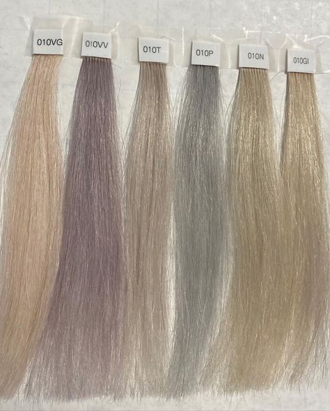 Redken on Instagram: “Curious about the difference between our Shades EQ Gloss level 10 shades, featuring 🆕 010VG Baby? Take a look at this great visual from…” 6vb Shades Eq, Redden Shades Eq Formulas, Shades Eq Silver Toner Formulas, Shades Eq Grey Toner Formulas, Redken Shades Eq Color Chart, Redken Shades Eq Formulas Blondes, Shades Eq Toner Formulas, Redken Shades Eq Formulas, Silver Hair Color Formula