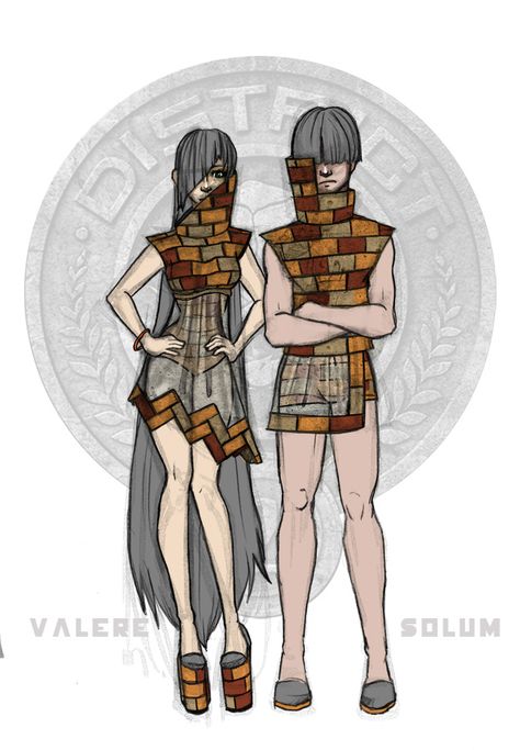 District 2 by Lance Sans Pants District 2 Hunger Games Outfits, Hunger Games Inspired Outfits Districts, District 2 Outfits, Hunger Games Art, Animal Sketchbook, Hunger Games Costume, Alphabet Project, Hunger Games Outfits, Hunger Games Districts