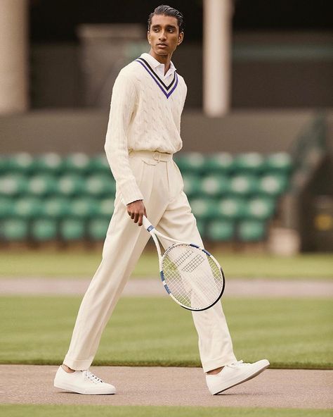 Ralph Lauren on Instagram: “Elegantly Wimbledon. Shop new styles and sporty looks inspired by the world's best dressed tournament. . Link in bio. . #Wimbledon…” Tennis Aesthetic Vintage, Old Money Tennis, Jeenu Mahadevan, White Polo Dress, Sporty Outfits Men, Always Grateful, Retro Tennis, Tennis Aesthetic, Sports Wear Fashion