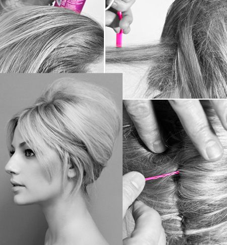 Hair how to: A Bardot up do step-by-step How To Bouffant Hair, How To Beehive Hair, Behive Updo, 60s Beehive Hair Tutorial, 60s Updo Hair Tutorial, Mod Updo, Bouffant Hair Tutorial, Bardot Updo, Beehive Hair Tutorial