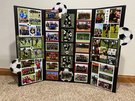 Senior Night Table Display Soccer, Soccer Senior Boards, Soccer Senior Board Ideas, Senior Soccer Board Ideas, Soccer Senior Night Posters, Senior Boards, Senior Picnic, Soccer Senior Night, Senior Poster