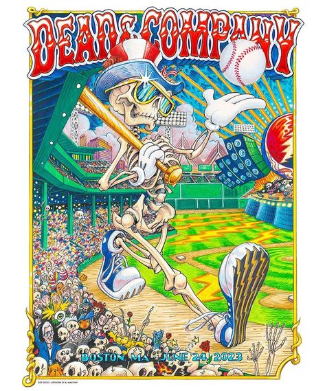 Dead & Company on Instagram: “Boston! Fenway Park! We’re here and ready…see you tonight! ⚾️🌹 Get here early as the lines are long. Doors: 5pm ET / Showtime: 6:30pm ET.…” Company Poster, Fenway Park Boston, Wall Of Sound, Big River, Dead And Company, Mirrored Wallpaper, Fenway Park, Dark Star, Electronic Media