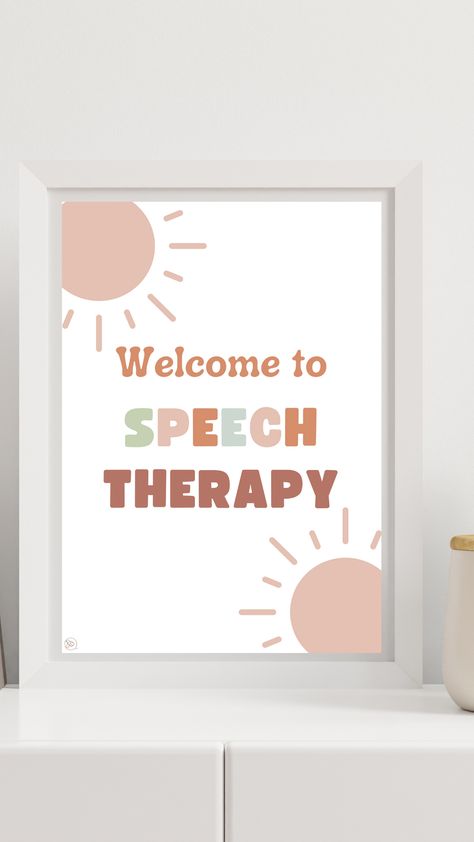 Welcome To Speech Door Sign, Speech Therapy Aesthetic, Slp Posters, Slp Room Decor, Welcome To Speech, Communication Poster, Speech Therapy Posters, Speech Therapy Room, Speech Therapy Activities Preschool