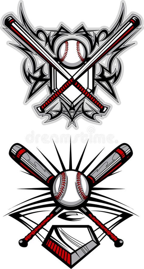 Softball Designs, Softball Diamond, Bat Images, Baseball Vector, Softball Bats, Vector Portrait, Baseball Softball, Graphic Image, Softball