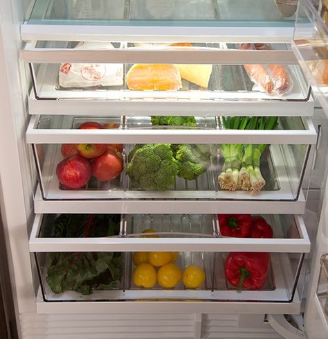 fridge organization Healthy Fridge, Vegetable Drawer, Fridge Drawers, Refrigerator Drawers, Drawer Divider, Vegetable Storage, Refrigerator Organization, Fridge Organization, Drawer Dividers