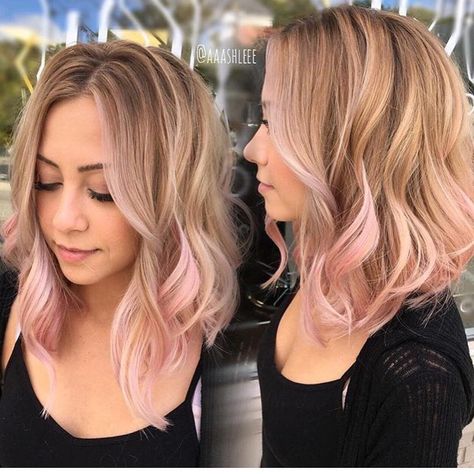 5 Likes, 2 Comments - THE place for hair lovers ❤ (@hairstylechamp) on Instagram: “Wonderful  Yay or Nay? Tag at least 2 friends down below ❣” Tan Skin Blonde Hair, Light Pink Hair, Pink Blonde Hair, Scene Girl, Pastel Pink Hair, Pink Highlights, Pastel Hair, Mid Length Hair, Hair Envy