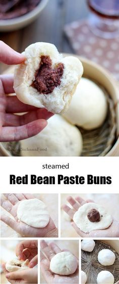 Red Bean Paste Buns, Bean Paste Buns, South Korean Food, Korean Cooking, Red Bean Paste, K Food, Gateaux Cake, Korean Dishes, Red Bean