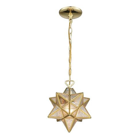 Moravian Star, Bulb Pendant Light, Geometric Pendant, Brass Gold, Mercury Glass, Star Pendant, Mini Pendant, Ceiling Pendant Lights, Polished Nickel