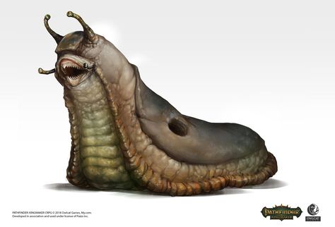 Giant Slug, Altered Beast, D D Monsters, Dnd Monsters, Alien Creatures, Arthropods, Poster Background Design, Fantasy Monster, Fantasy Creatures Art