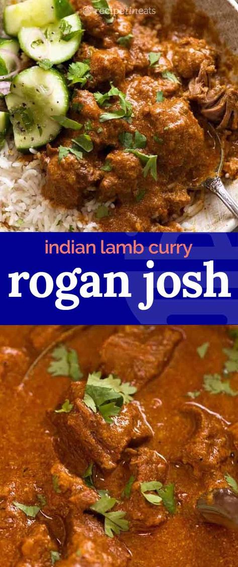 Indian Lamb Curry, Lamb Curry Recipes, Lamb Rogan Josh, Rogan Josh, Tomato Curry, Indian Dinner, Lamb Curry, Curry Recipes Indian, Lamb Dishes