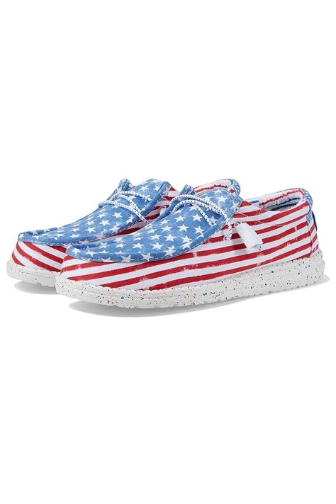 Hey Dude Men's Patriotic Loafer Shoes Men's Loafers, Hey Dude, Shoes Comfortable, Men's Wear, Slip Ons, On Shoes, Loafers Men, Slip On Shoes, Comfortable Shoes