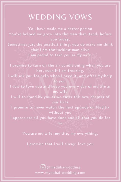 Fill In The Blank Wedding Vows, Some Beautiful Words, Vow Inspiration, Unique Wedding Vows, Wedding Vows Quotes, Vows Quotes, Wedding Vows To Husband, Hunting Wedding, Love Quotes For Wife