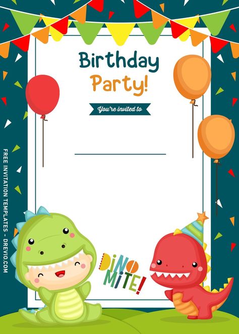 Cool 9+ Awesome Dino Party Birthday Invitation Templates           Dino? Yup! It’s time for you to get more serious toward what would you do for your kid’s birthday party. Dino or Dinosaur Party could... Dino Birthday Invitations, Baby Dinosaur Party, Dino Party Invitation, Dinosaur Party Invitations, Dinosaur Birthday Party Invitations, Dinosaur Invitations, Dinosaur Themed Birthday Party, Dinosaur Birthday Invitations, Free Printable Birthday Invitations