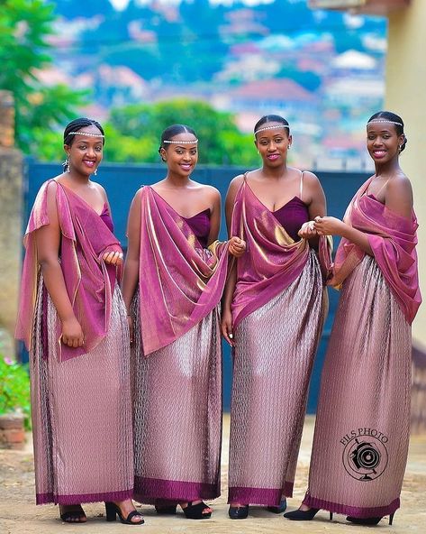 Rwanda Traditional Dress, Kuhingira Wear, Mushanana Designs Rwanda, Gomesi Ideas, Rwandese Traditional Wear Women, Mushanana Designs, Cultural Wear, African Bridal Dress, Ethiopian Traditional Dress