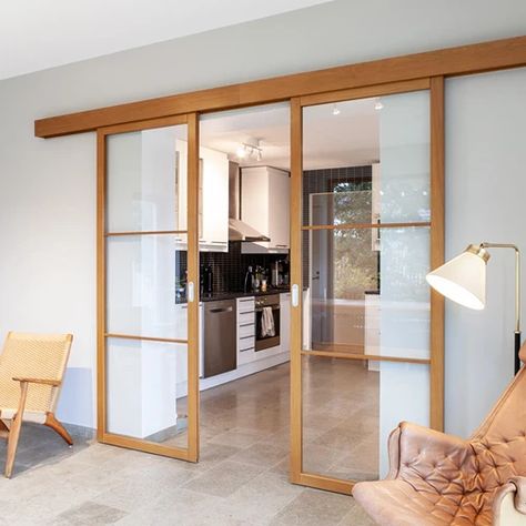 Sliding doors | Ekstrands Glass Sliding Doors Internal, Stacking Slider Doors, Wood And Glass Sliding Door, Sliding Door Partition Wood, Glass Sliding Doors Interior, Sliding Oak Doors Internal, Indoor Sliding Doors, Flush Sliding Door System, Internal Sliding Glass Doors Uk