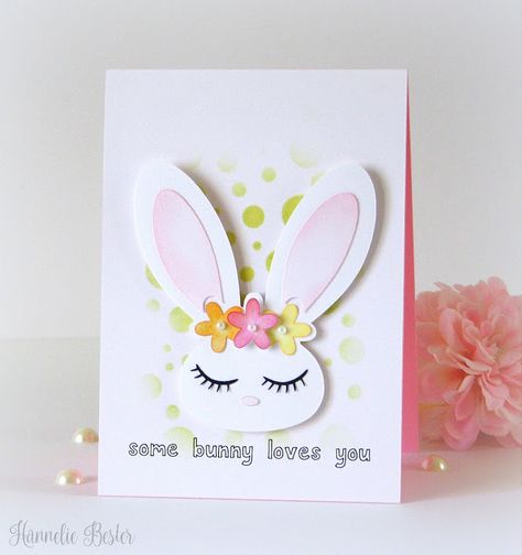 Some bunny... Bunny Birthday Cards Handmade, Bunny Cards Handmade, Easter Crafts Diy Homemade, Bunny Birthday Card, Easter Bunny Cards, Easter Cards Handmade, Some Bunny Loves You, Easter Floral, Adorable Bunny