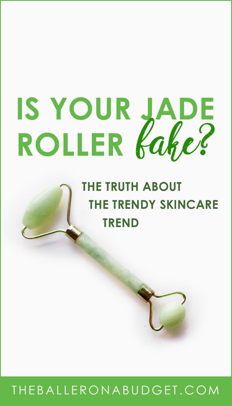 You've seen them everywhere on Instagram. Jade rollers are now affordable to buy - but is yours made of real jade? Learn how to spot a fake and where to buy a real one. - www.theballeronabudget.com Jade Rollers, Instagram Skincare, Jade Roller, Face Roller, Natural Skin Care Routine, Facial Roller, Real One, Simple Skincare, Skin Care Regimen