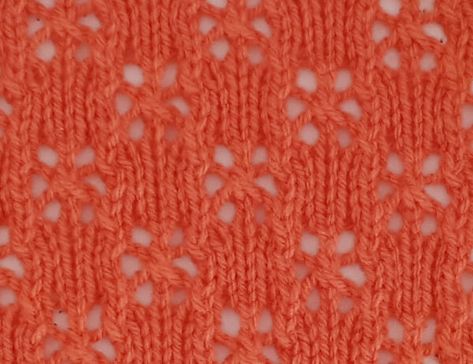 Eyelet, Lace and Yarnover Stitches: Stitch Library - LKO Easy Lace Stitch Knitting, Eyelet Knitting Pattern, Knitting Eyelet Pattern, Garter Stitch Lace, Eyelet Knitting Patterns Free, Knit Eyelet Lace Pattern, Lacey Knit Stitches, Knit Eyelet Pattern, Eyelet Stitch Knitting