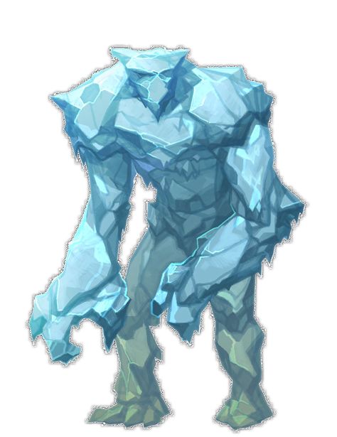 Ice Golem Fantasy Art, Ice Creature, Ice Golem, Stone Monster, Ice Elemental, Ice Drawing, Ice Monster, Elder Scrolls Art, Red Knight